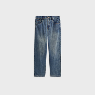 MC做旧全棉水洗挺阔宽松直筒型牛仔长裤 MODE COMMUTER