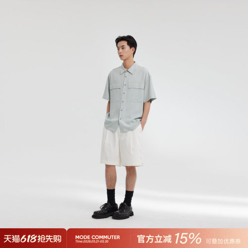 MODE COMMUTER| MC不潮品凉感透气肌理翻领短袖衬衫