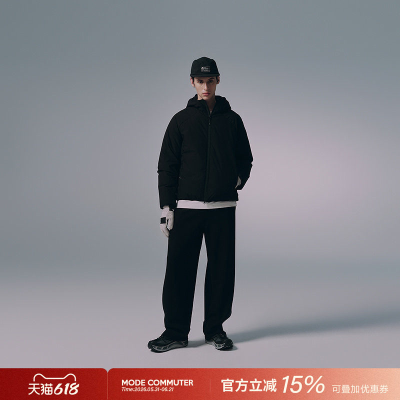 MODE COMMUTER | MC复合梭织防泼水耐磨连帽插肩短款羽绒服