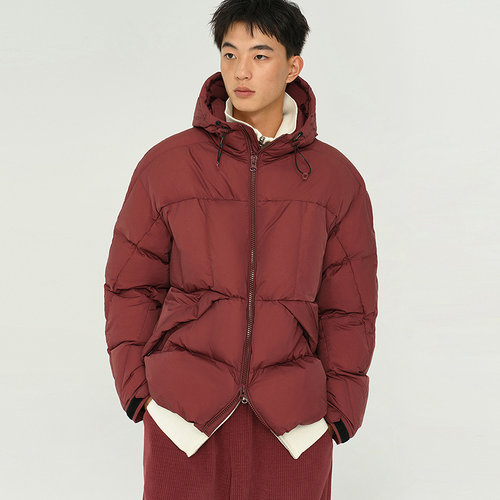 MODE COMMUTER| MC防泼水抗静电加厚高克重保暖蓬松连帽羽绒服