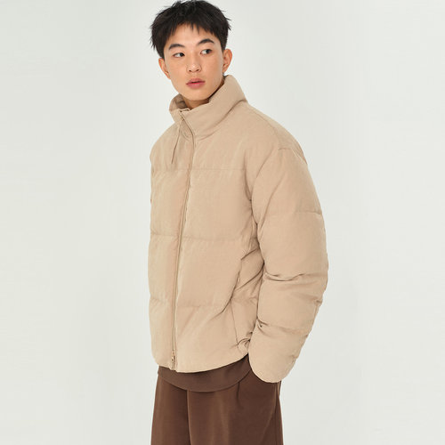 MODE COMMUTER| MC抗皱绒感柔软亲肤亚光宽绗缝立领短款羽绒服