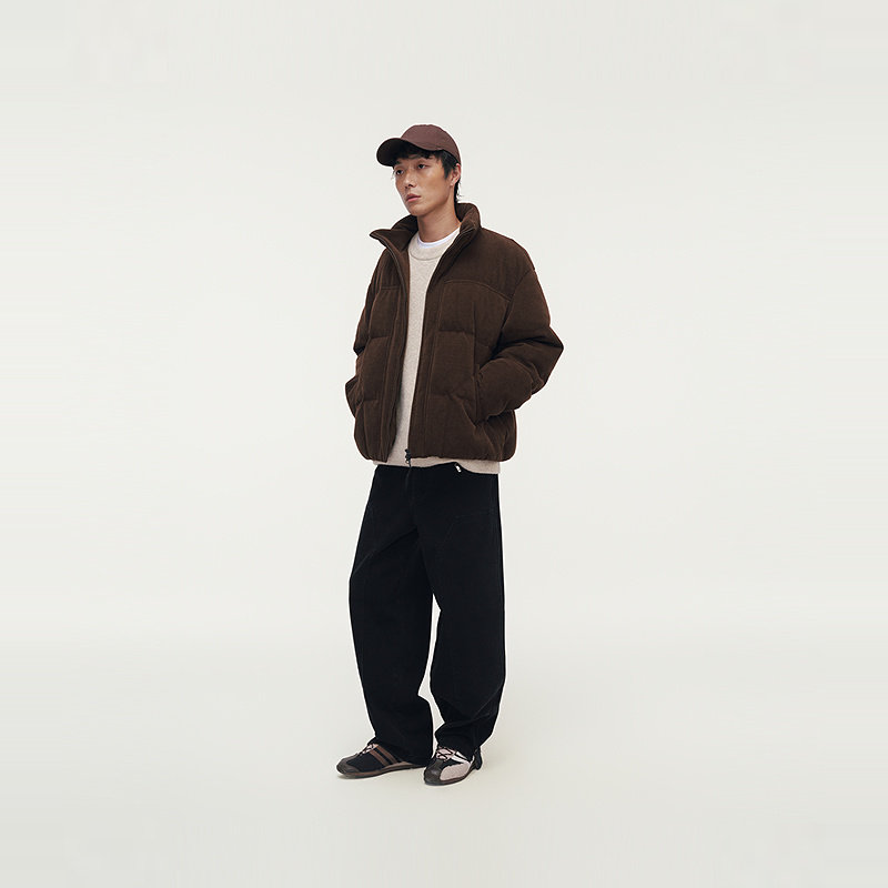 MODE COMMUTER | MC仿麂皮绒梭织易洗快干保暖简约立领短款羽绒服