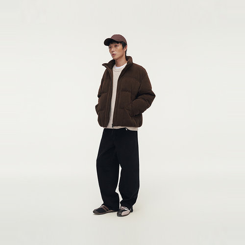 MODE COMMUTER | MC仿麂皮绒梭织易洗快干保暖立领短款羽绒服