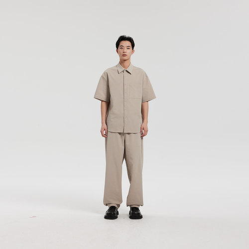 MODE COMMUTER| MC不潮品条纹微皱面料透气速干梭织长裤