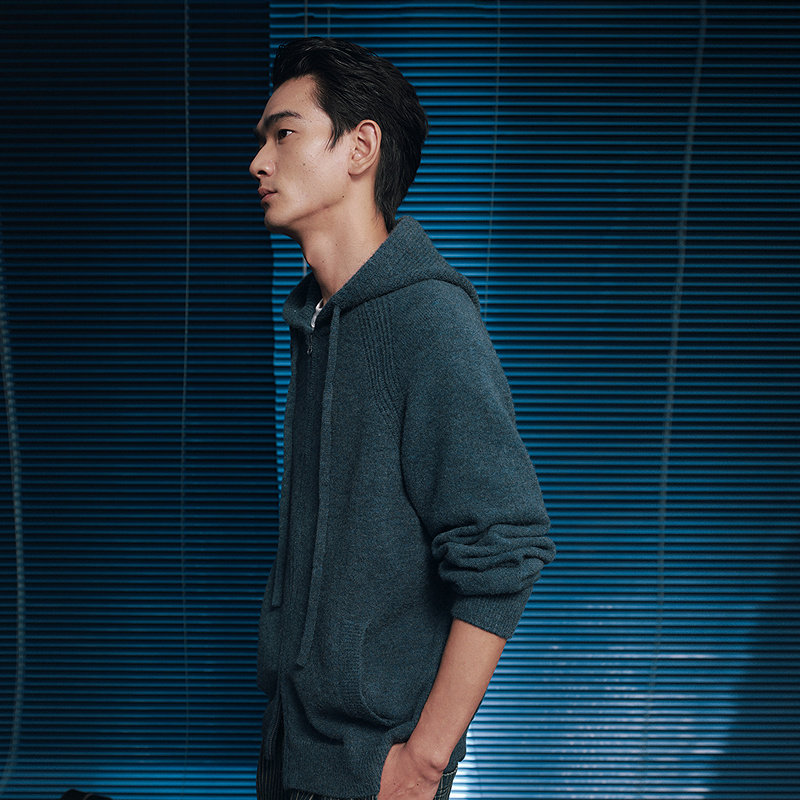 MODE COMMUTER | MC 羊毛混纺连帽休闲线衫
