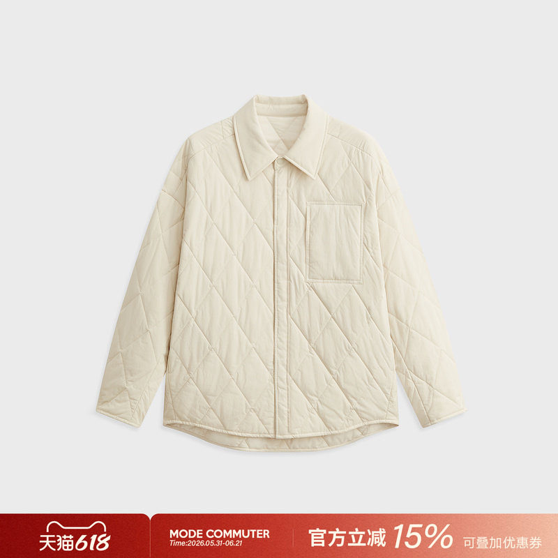 MODE COMMUTER | MC高密锦纶混纺保暖抗皱经典翻领四合扣开襟棉服