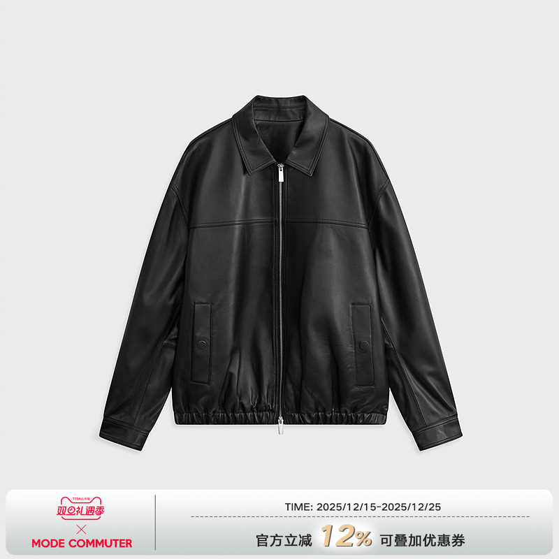 MODE COMMUTER| MCPU皮易清洁挺括休闲简约分割休闲夹克