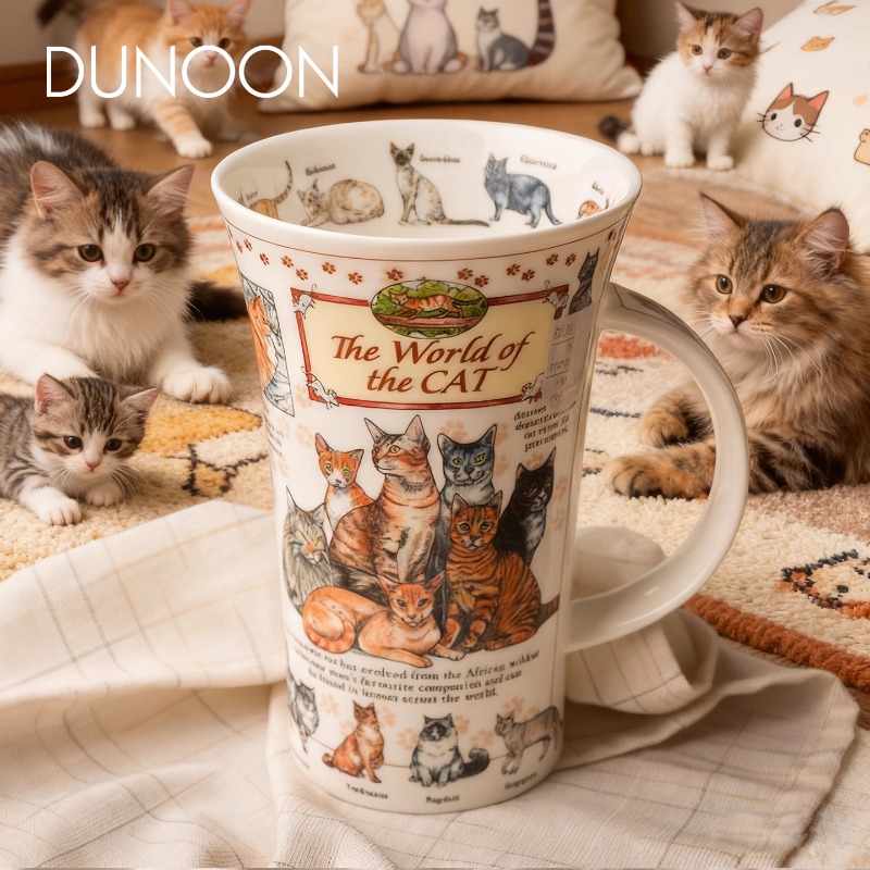 英国DUNOON丹侬创意手绘骨瓷马克杯男生大容量茶杯水杯生日礼物