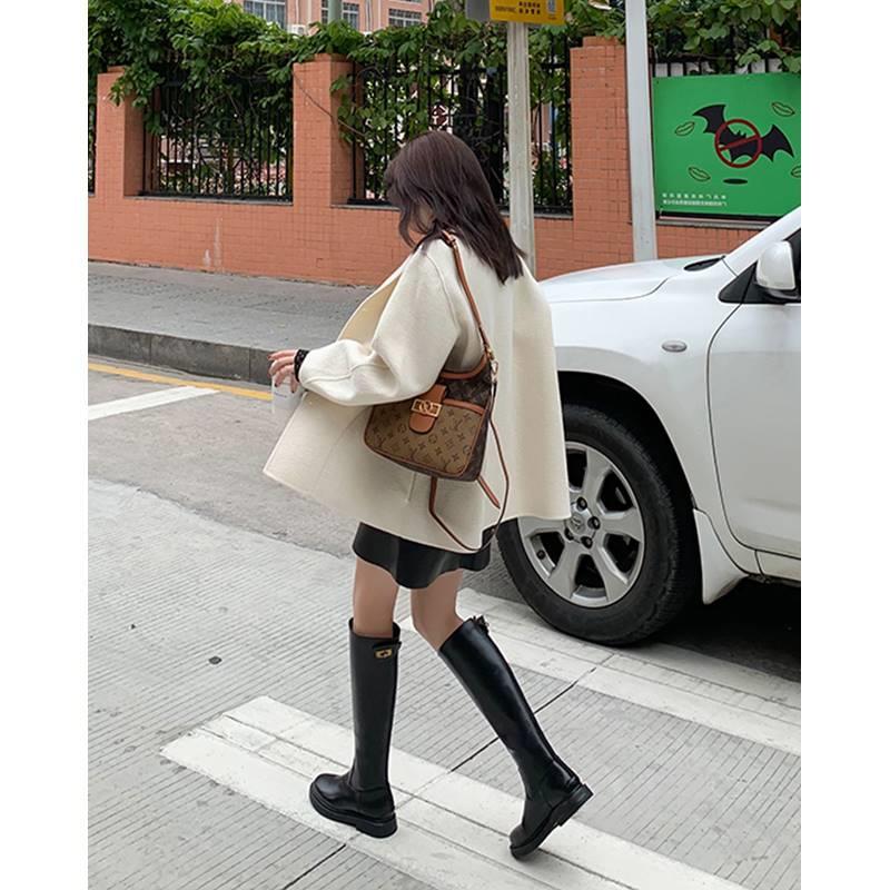 棕色长筒女秋冬2皮0LL16882靴3年新款不过平底真高筒靴骑士膝靴子