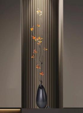 时来运转花艺摆件意式侘寂风细长花瓶客厅入户玄关壁龛电视柜装饰