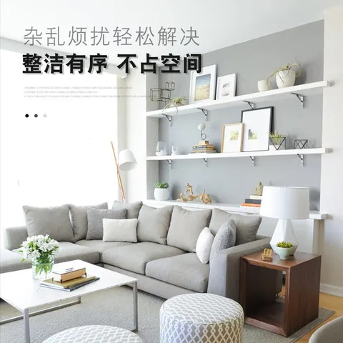 三角支架可置物架直角层板托架墙上批搁板不锈钢五金左钢加厚实心