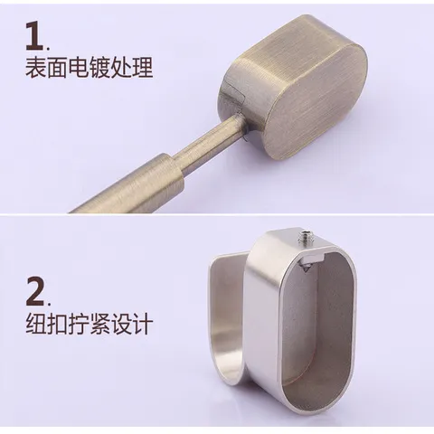 配件挂衣杆固定衣托杆托五金横杆衣柜转角法兰座DH底座晾衣杆衣通