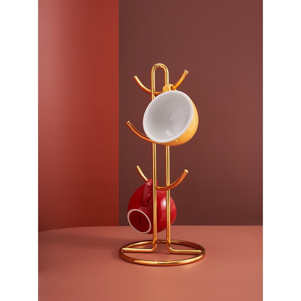 不锈钢杯子挂架高颜值杯架马克杯收纳架不生锈桌面多功能置物挂钩