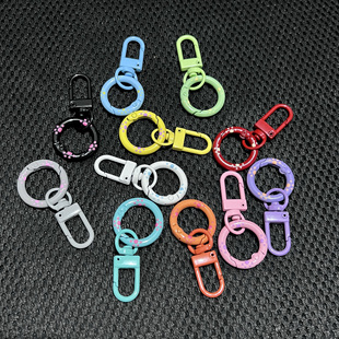 合金烤漆彩色门扣猫爪弹簧圈扣头diy钥匙扣圈环包包挂件饰品配件