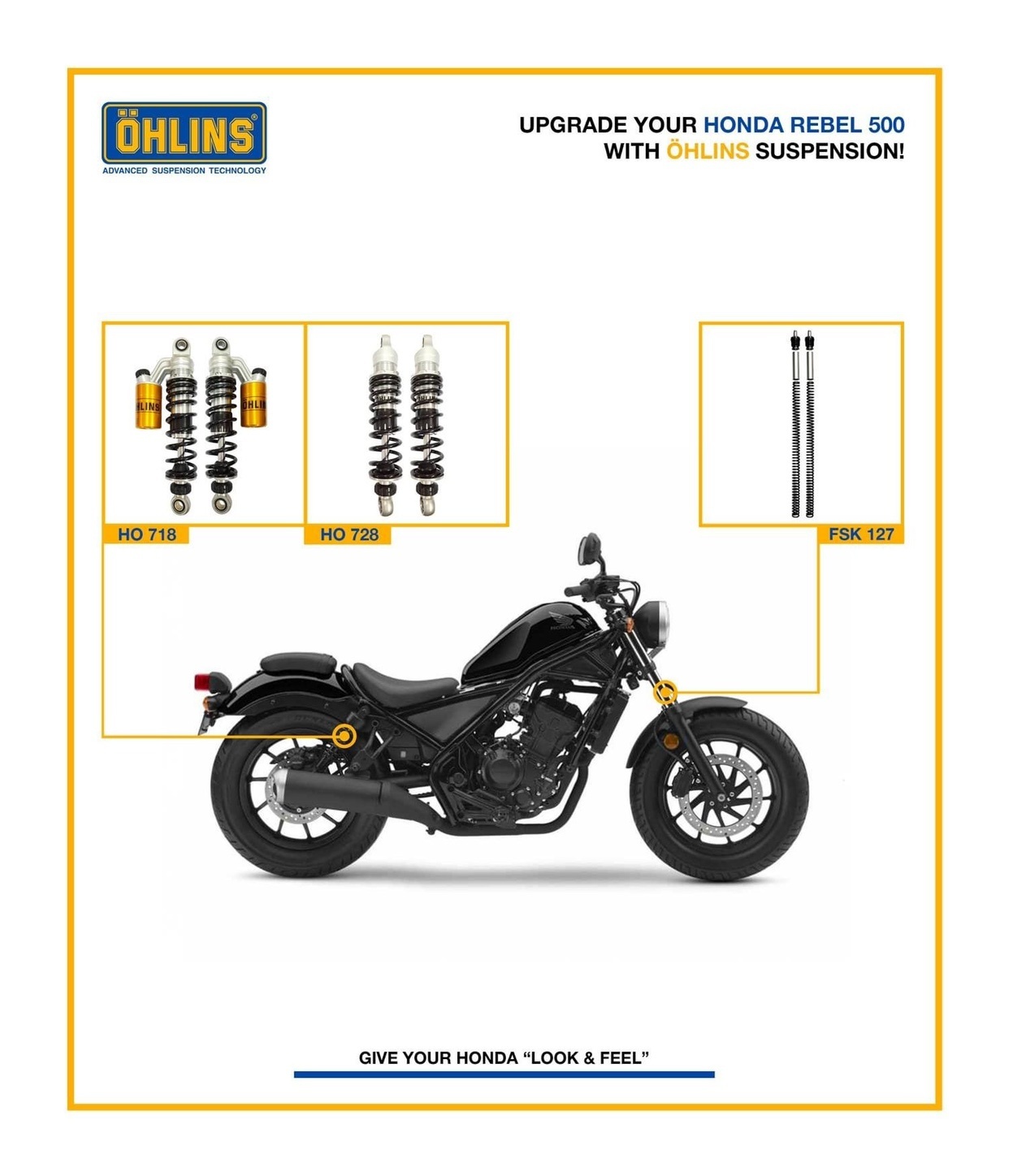 本田cm300 cm500 改装减震 改装欧林斯后减震 ohlins ho718