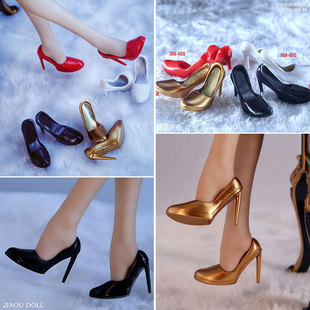 1/6女兵人高跟鞋模型配件适合12寸包胶素体性感时尚单鞋凉鞋