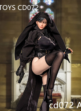 现货 cdtoys cd072 1/6女兵人偶万圣节修女变装制服 修女cos服装