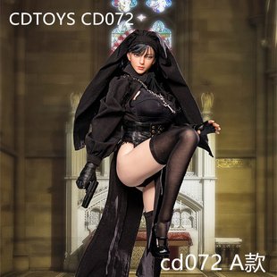 现货 cdtoys cd072 1/6女兵人偶万圣节修女变装制服 修女cos服装