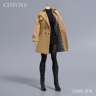 现货 cdtoys cd082 1/6女兵人 紧身连衣裙 风衣 套装
