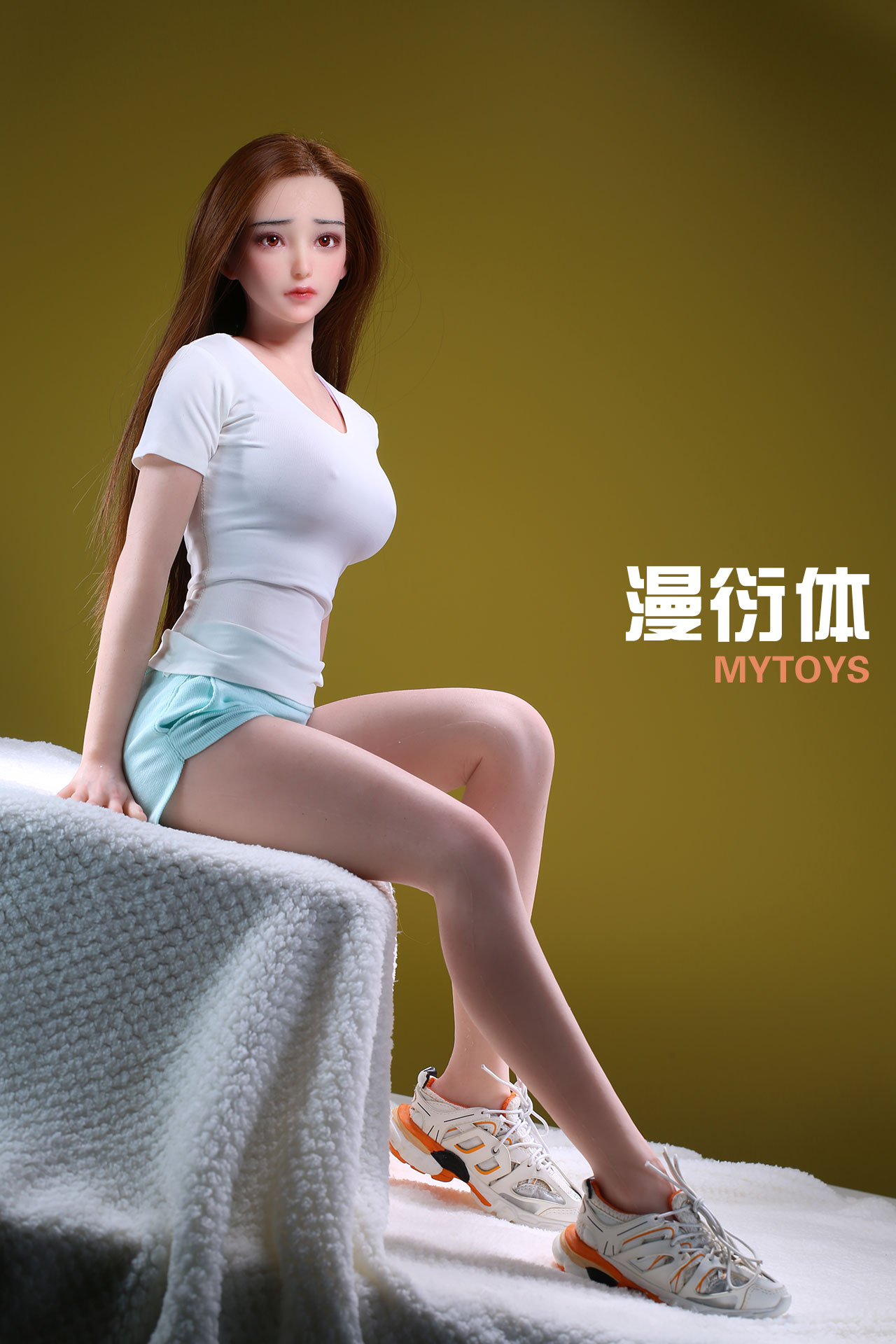 漫衍体性感T恤多色热裤 76cm高可动人偶穿 软体包胶女兵人素体