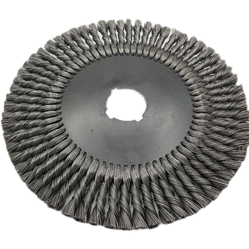 厂家销售割草机钢丝轮用于扭丝打草机除草头钢丝除锈除草盘配件