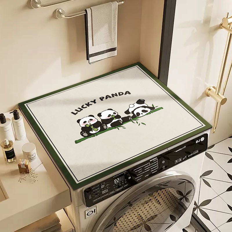 滚筒洗衣机盖垫软硅藻泥吸水台面垫冰箱防尘罩盖布家用床头柜盖巾