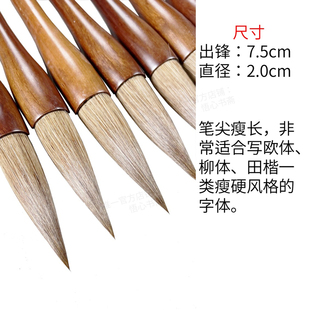 悟心书斋熊狼大尖对联斗笔湖笔兼毫狼毫羊毫熊豪毛笔专业级榜书