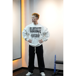 直喷长袖 ZEKE LAB「主宰挑战」薄绒毛圈套头圆领卫衣宽松廓形数码