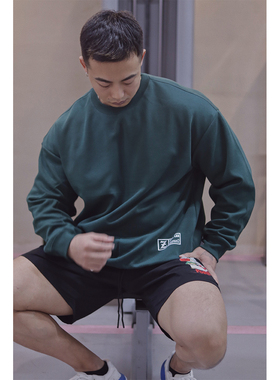 ZEKE LAB基础五色300g薄款圆领套头卫衣百搭休闲运动健身长袖上衣