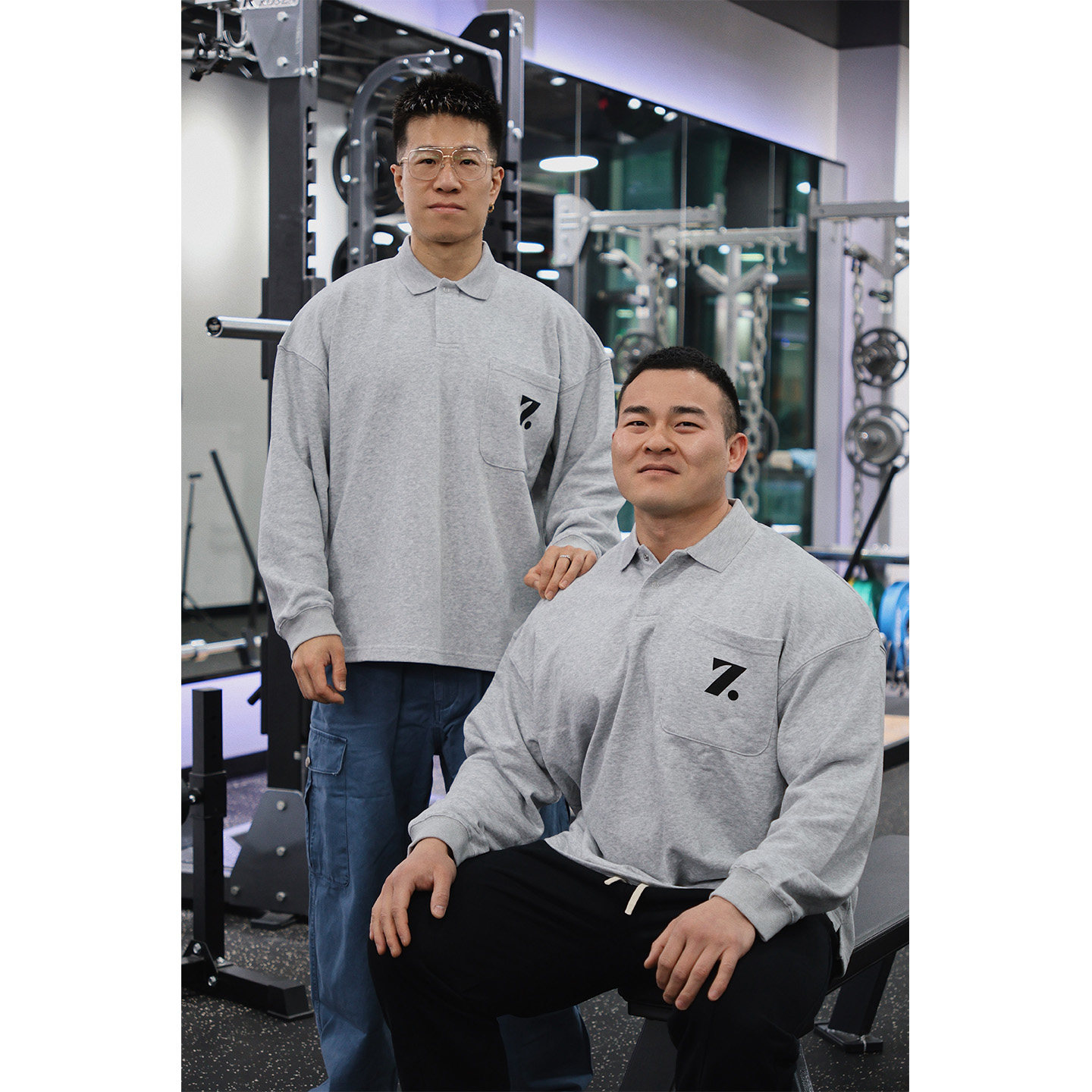 ZEKE LAB「Boxy POLO」日常通勤运动健身长袖 翻领简约毛圈卫衣男