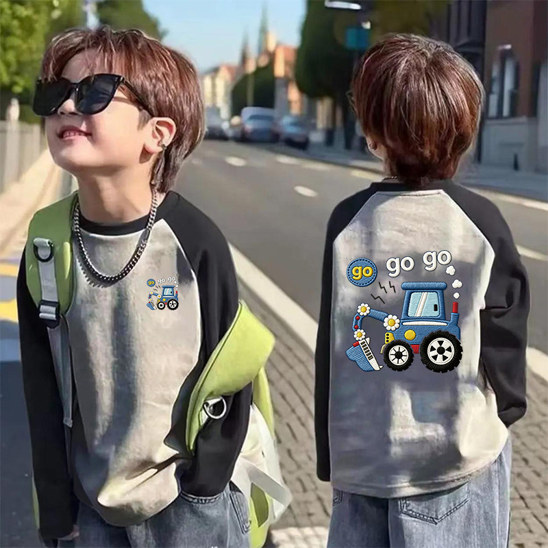 男童纯棉长袖t恤春秋季儿童韩版潮流贴身打底衣百搭洋气男孩童装