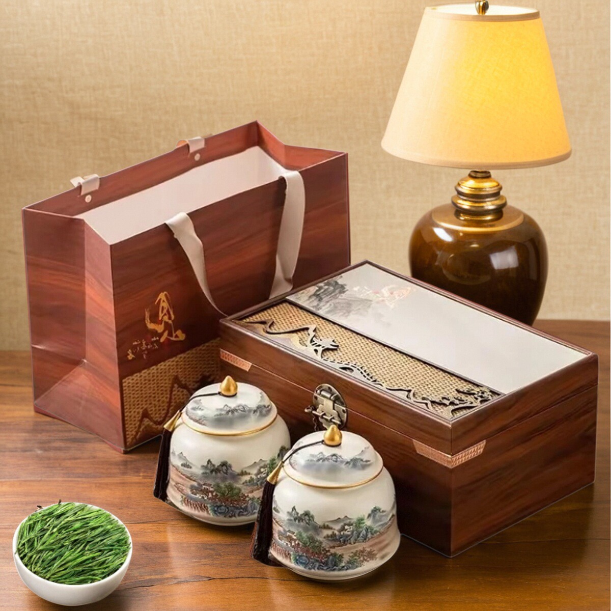 安吉明前頭采白茶2025年新茶葉特級綠茶芽領(lǐng)導(dǎo)長輩茶葉禮盒裝送禮