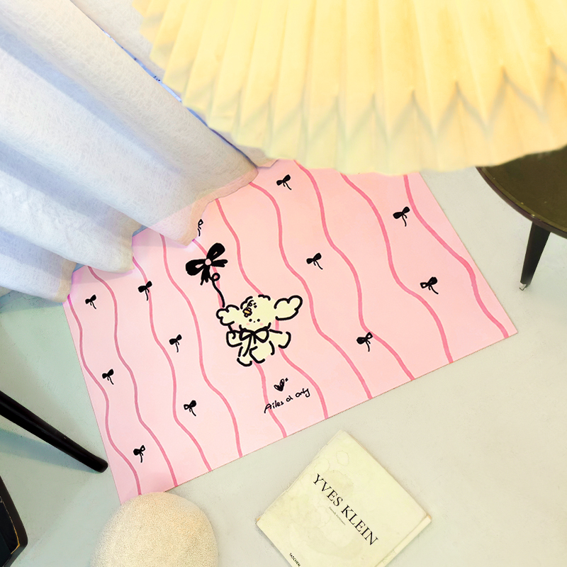 卤子豆腐脑粉色可爱入户地垫地毯进门大脚垫新卡通办公室卧室家用