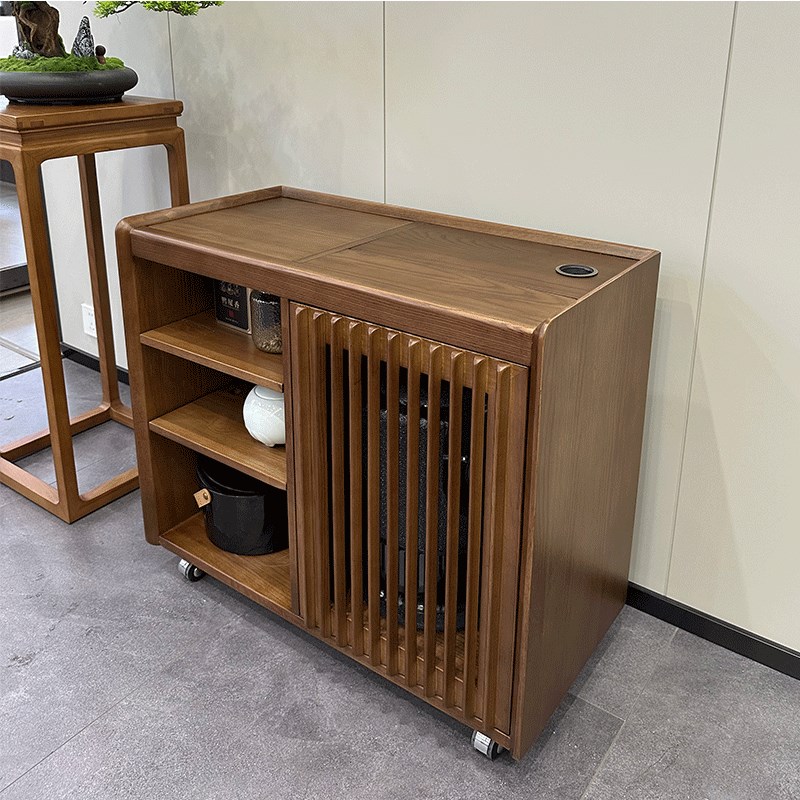 全实木多功能现代简约喝茶桌家用客厅沙发旁小茶柜阳台功夫泡茶台