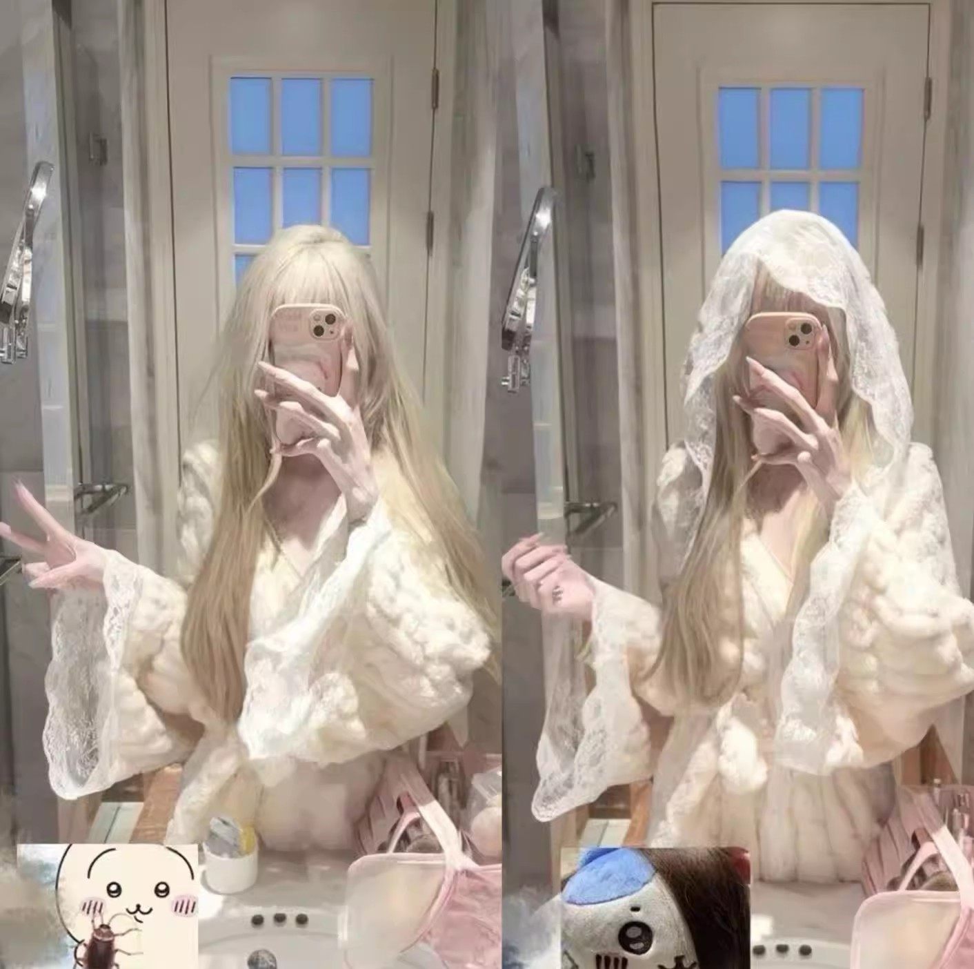 浪漫不止~超仙绝美精致蕾丝连帽御姐睡袍 25冬法式睡衣 温泉外披