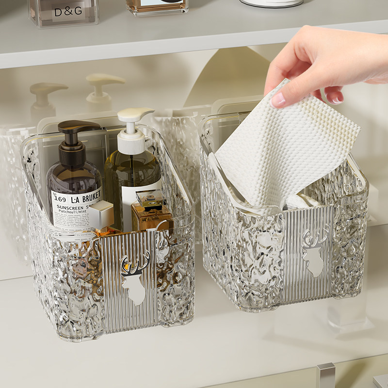 废弃壁挂收纳盒浴室棉柔巾