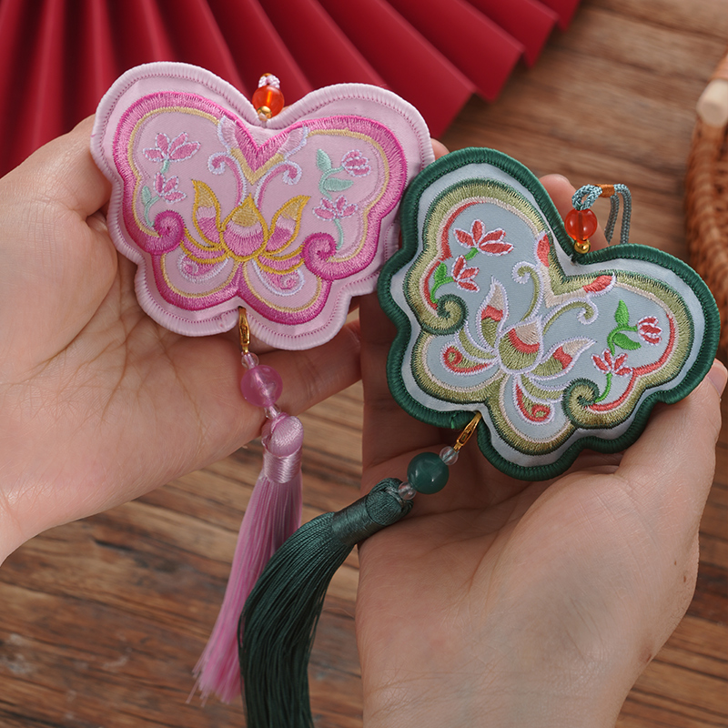 马年刺绣香囊马上有钱生肖车挂件