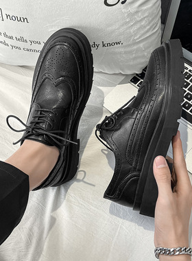 男皮鞋西装正装休闲商务韩版潮流英伦布洛克雕花青年男鞋88832