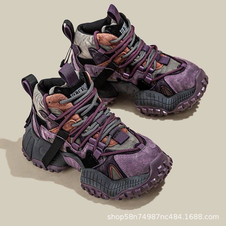 明星欧货厚底老爹鞋超火时尚运动鞋2025夏季新款真皮休闲高帮男鞋,流行男鞋,老爹鞋,淘宝优惠券,粉丝福利购,淘宝优惠卷