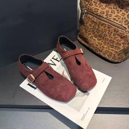35-42 宽脚大码女鞋41软皮复古单鞋女秋季超软底玛丽珍豆豆鞋