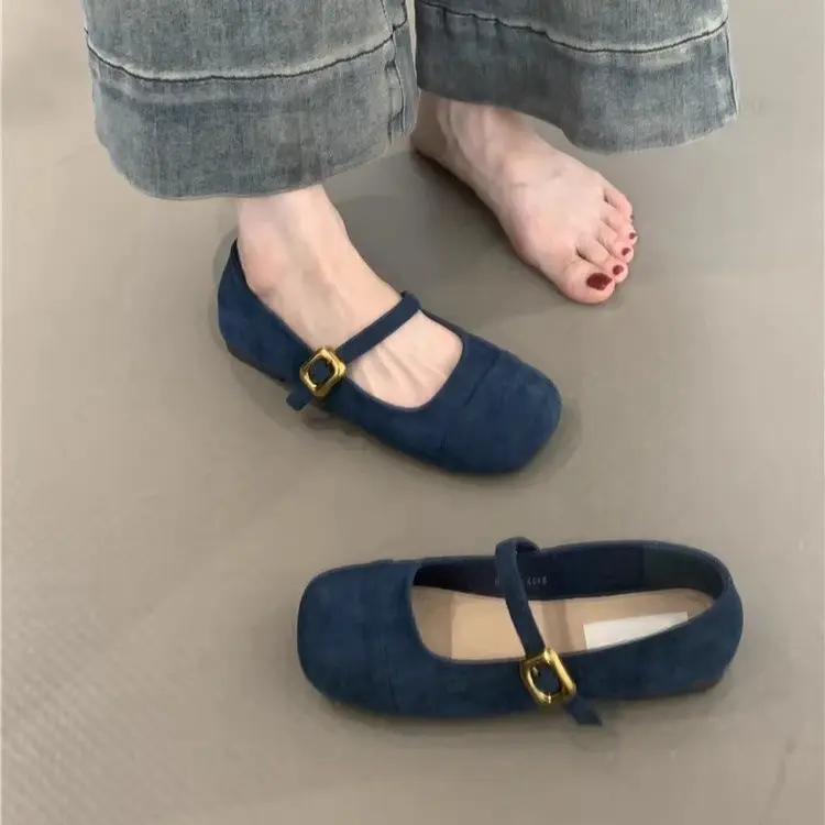温柔仙女风玛丽珍鞋2025年秋季法式气质优雅配裙子浅口一字晚晚鞋