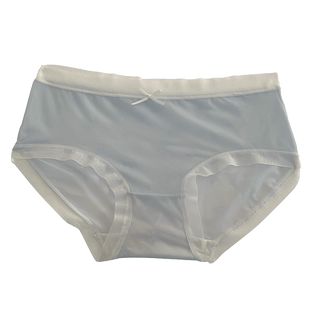 裸感性感透明网纱提花内裤女士中腰无痕纯棉裆三角裤【独立包装】