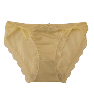 性感网纱蕾丝高开叉内裤女低腰透气纯棉裆女士三角裤【独立包装】