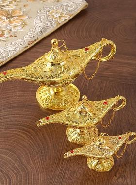 阿拉丁神灯家居摆件宫廷晚宴装饰摆件新疆纪念品欧式轻奢工艺饰品