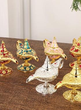 阿拉丁神灯道具家用客厅书房玄关酒柜复古创意俄罗斯许愿轻奢摆件