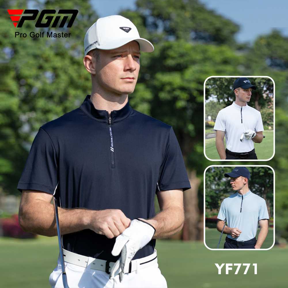 PGM高尔夫男装春夏速干透气Polo+