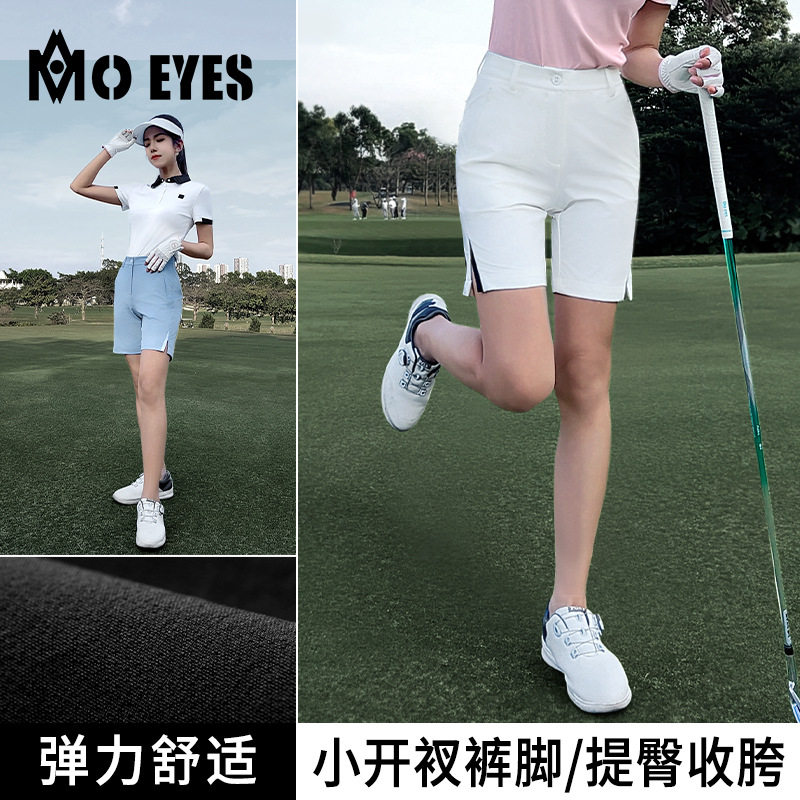 2025春季女士高尔夫开衩短裤套装