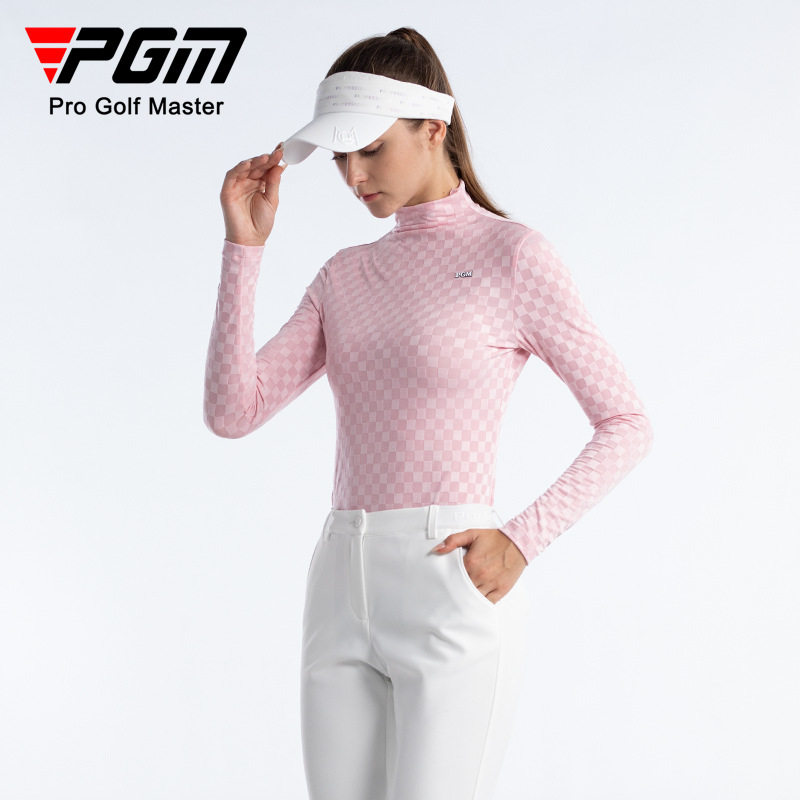 PGM女士高领长袖高尔夫T恤｜柔软