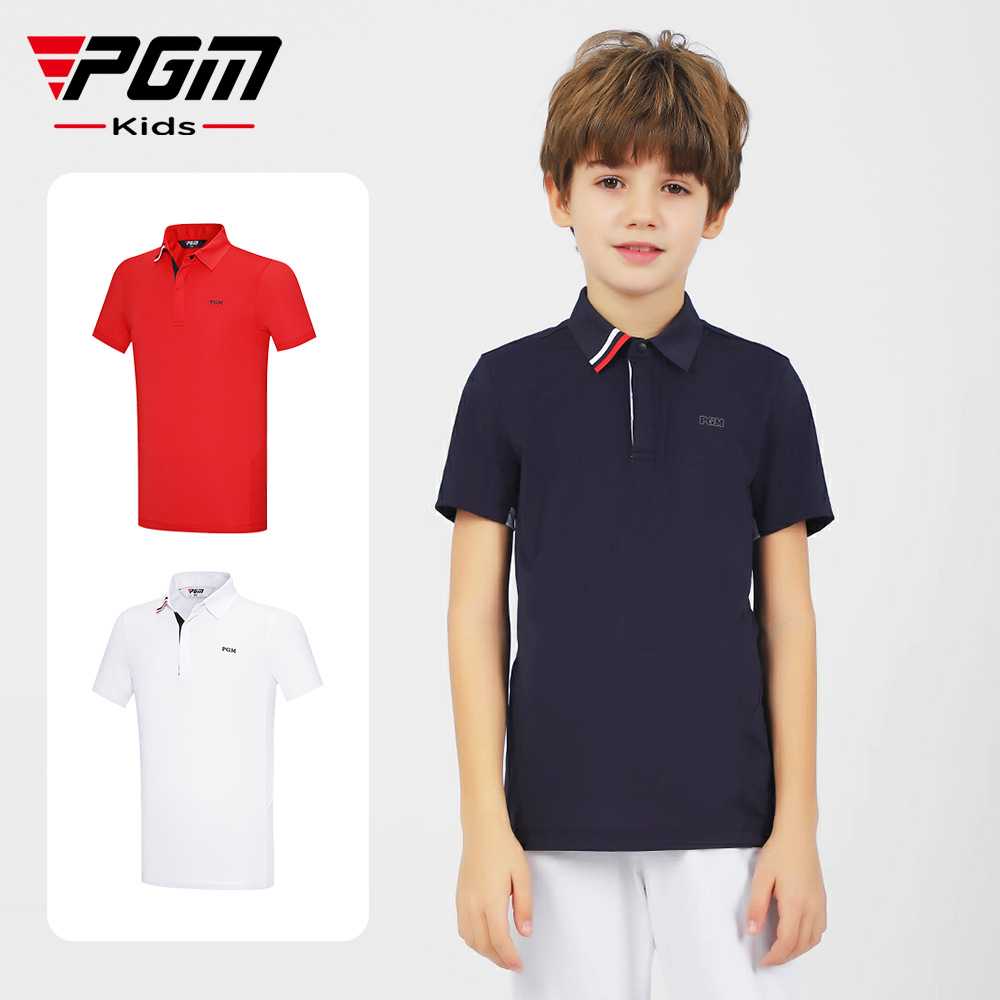 PGM男童高尔夫短袖T恤春夏季新品