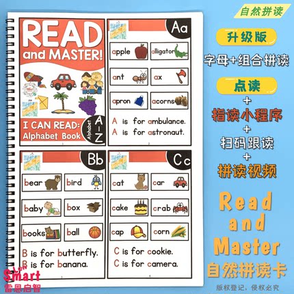 phonics英语字母高频词自然拼读单词卡cvc小学教材教具sightwords